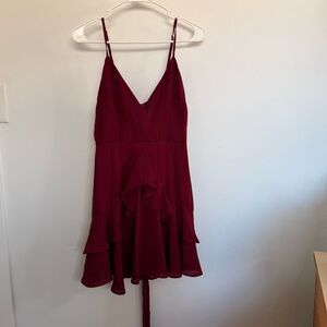 Saints & Secrets Burgandy Mini Dress